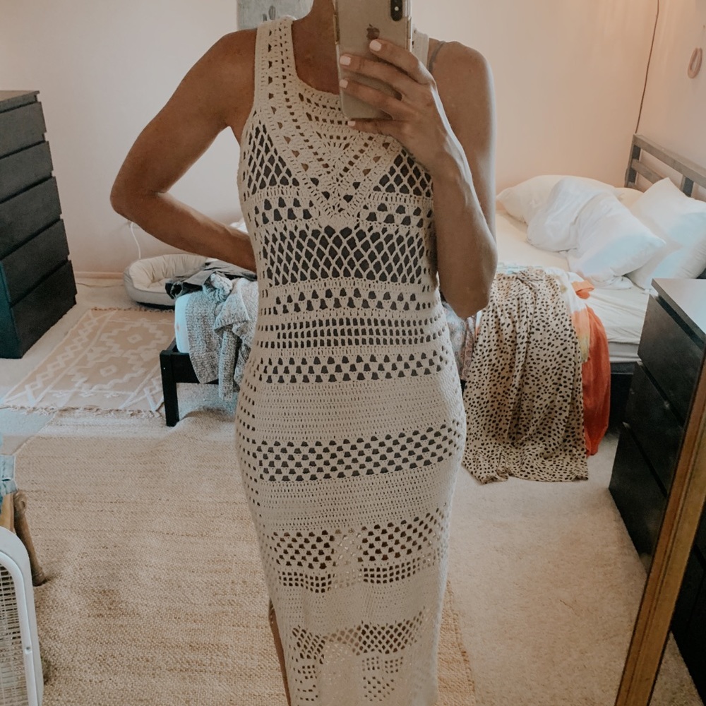 Vintage crochet maxi dress